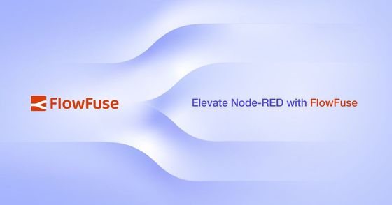 Image with logo and the slogan: Elevate Node-RED with Flowfuse