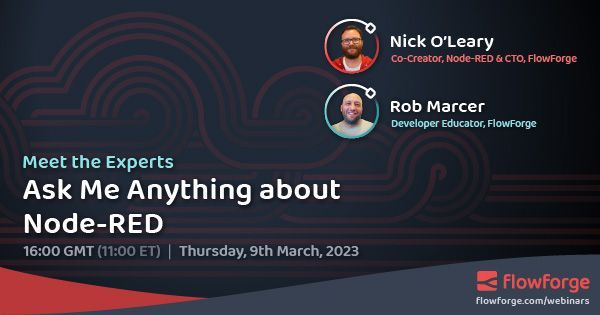 Image representing Ask Me Anything about Node-RED (March Edition)