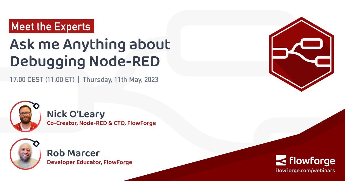 Image representing Ask Me Anything about Debugging Node-RED (May Edition)